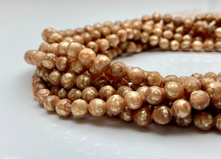 6 mm Rare Faceted Champagne Color Potato Freshwater Pearl Beads Genuine Faceted Freshwater Pearls #1771