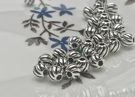 5 Pieces 2.5mm 3.5mm 5mm 925 Sterling Silver Tibetan Style Silver Spacer Ball Genuine Sterling Silver Large Hole Bali Antique Beads #10156