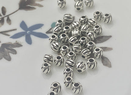 5 Pieces 2.5mm 3.5mm 5mm 925 Sterling Silver Tibetan Style Silver Spacer Ball Genuine Sterling Silver Large Hole Bali Antique Beads #10156