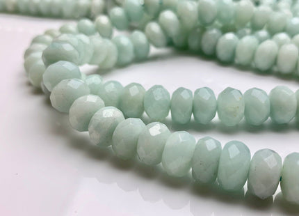 6x10 mm AAA Faceted Rondelle Amazonite Natural Semi Precious Gemstone Beads Natural Color Faceted Rondelle Shape 16 Inches #2206