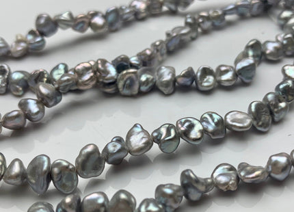 7-8mm 10-11mm AA Gray Color Keshi Freshwater Nugget Pearl Beads Center Drilled Gray Keshi Nuggets Genuine Gray Keshi Freshwater Pearl #346