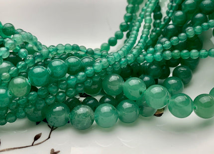 4 mm 6 mm 8 mm 10 mm 12 mm Smooth Round Green Color Aventurine Gemstone Beads Natural Green Aventurine Loose Beads 15.5 Inches Strand #2978