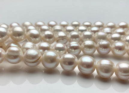 10-11 mm Natural White Potato Freshwater Pearl Beads Genuine High Luster White Cultured Freshwater Pearls #P1292