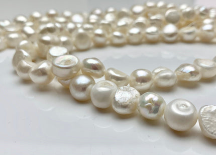 10-11 mm Natural White Nugget Freshwater Nugget Pearl Beads #1783