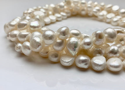 10-11 mm Natural White Nugget Freshwater Nugget Pearl Beads #1783