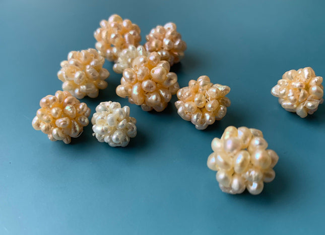 12mm Natural Color Pearl Flower Pendant Made Of Seed Oval Freshwater Pearls White And Pink Pearl Flower Limited Edition 5 Pieces/Bag #1221