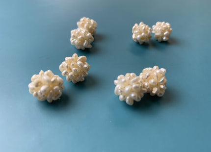 12mm Natural Color Pearl Flower Pendant Made Of Seed Oval Freshwater Pearls White And Pink Pearl Flower Limited Edition 5 Pieces/Bag #1221