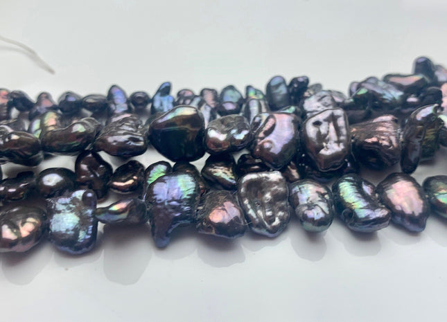 5-7x8-11 mm AA Dark Peacock Biwa Stick Freshwater Pearl Beads Genuine Cultured Center Drilled Peacock Color Biwa Pearl Beads #P2080