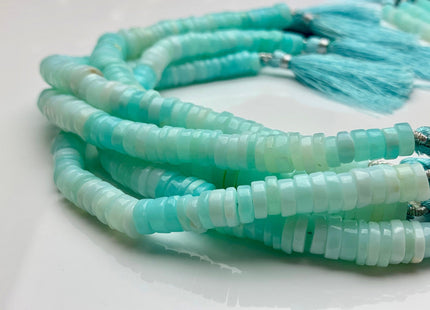 5mm 6mm 8mm 10mm AAA 100% All Natural Smooth Heishi Tyre Blue Opal Gemstone Beads Multi Blue green Opal Beads 8 Inches Strand #3197