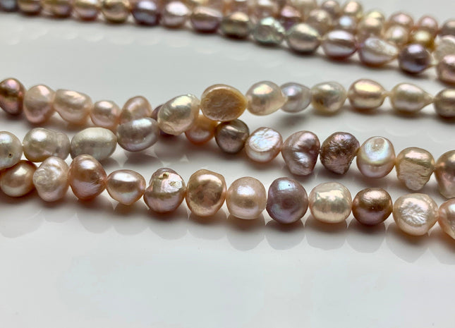 8-8.5 mm Natural Pink Or Natural Seaweed Color Freshwater Pearl Beads Natural Color Freshwater Nugget Pearls #1487