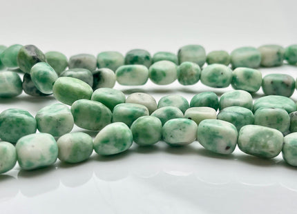 7-8x8-11mm 8-9x10-12mm Natural Green Tree Agate Gemstone Nugget Beads Turquoise and White Color Agate Beads #3853