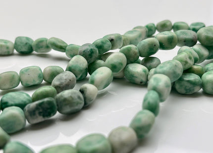 7-8x8-11mm 8-9x10-12mm Natural Green Tree Agate Gemstone Nugget Beads Turquoise and White Color Agate Beads #3853