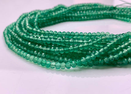 2x3mm 3x4mm AAA Faceted Rondelle Green Onyx Gemstone Loose Beads #2455