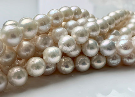 9-13 mm AAA Natural White Baroque Edison Freshwater Pearl Beads Genuine High Luster Cultured Baroque Edison Freshwater Pearls #1730