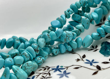 6-7x10-20 mm Turquoise Gemstone Beads Irregular Nugget Chips Shape Green Blue Brown Color Gemstone Beads #4068
