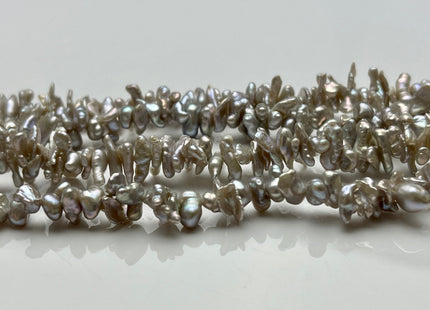5-6x11 mm AA Gray Color Keshi Disc Freshwater Pearl Beads Center Drilled Genuine Gray Color Keshi Disc Irregular Shaped Pearls #P2003
