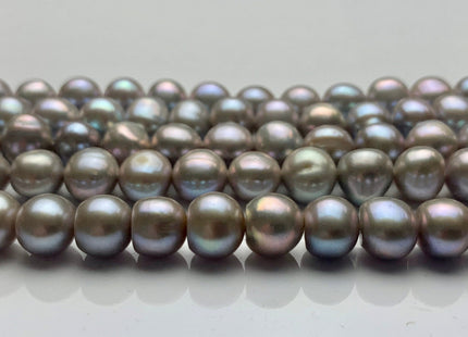 8 mm Pinkish Gray Color Potato Freshwater Pearl Beads Genuine Gray Freshwater Pearls Gray Freshwater Pearl Beads 52 Beads #P1285