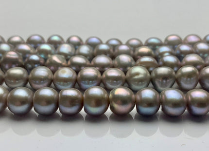 8 mm Pinkish Gray Color Potato Freshwater Pearl Beads Genuine Gray Freshwater Pearls Gray Freshwater Pearl Beads 52 Beads #P1285