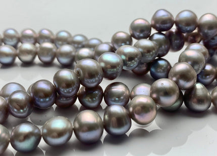 8 mm Pinkish Gray Color Potato Freshwater Pearl Beads Genuine Gray Freshwater Pearls Gray Freshwater Pearl Beads 52 Beads #P1285