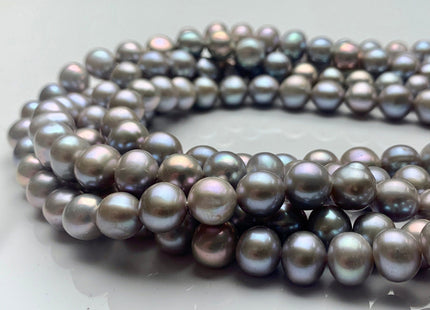 8 mm Pinkish Gray Color Potato Freshwater Pearl Beads Genuine Gray Freshwater Pearls Gray Freshwater Pearl Beads 52 Beads #P1285