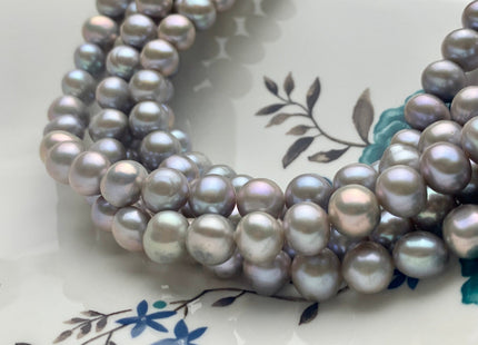 8 mm Pinkish Gray Color Potato Freshwater Pearl Beads Genuine Gray Freshwater Pearls Gray Freshwater Pearl Beads 52 Beads #P1285