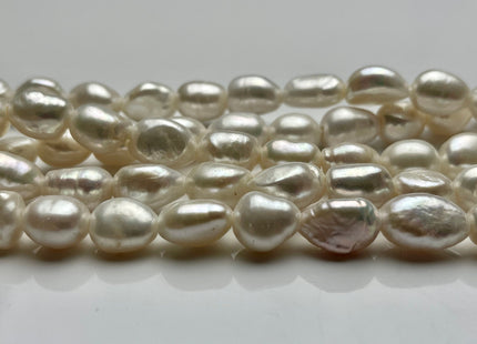 10x12-13mm AAA Large Hole Natural White Rice Nugget Freshwater Pearls Bead Hole Size 2.1mm Genuine High Luster Pearl 31 Beads #P2042