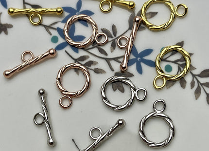 11 mm 925 Sterling Silver/Gold/Rose Gold Toggle Clasp Genuine 925 Silver Toggle Findings With Round Coiled Shape Design DIY Jewelry #10264