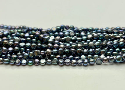 3.5-4mm AAAAA Peacock Potato Nugget Freshwater Seed Pearls Genuine Very Rare Super High Luster Peacock Tiny Round Nugget Pearls #P1690
