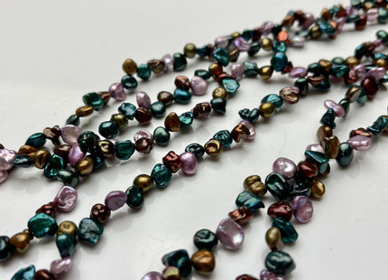 6x7 mm AAA Mixed Purple Brown Green Color Keshi Freshwater Pearl Beads Top Drilled Rare Genuine High Luster Keshi Pearls #P2121