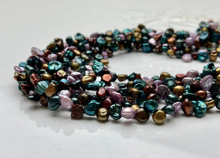 6x7 mm AAA Mixed Purple Brown Green Color Keshi Freshwater Pearl Beads Top Drilled Rare Genuine High Luster Keshi Pearls #P2121