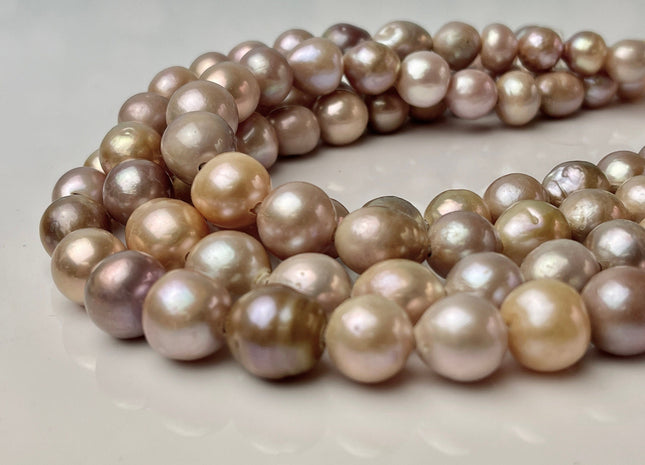 11-14mm Half/Full Strand Large Hole Multi Mauve Pink Baroque Pearl Bead 2.2mm Hole Natural Pink Color Edison Pearl #P2322