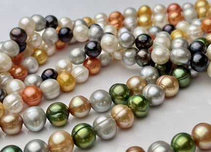 8-9 mm Multi Color Potato Freshwater Pearl Beads, Mixed Color Potato Pearls, Genuine Cultured Freshwater Pearl Beads #553