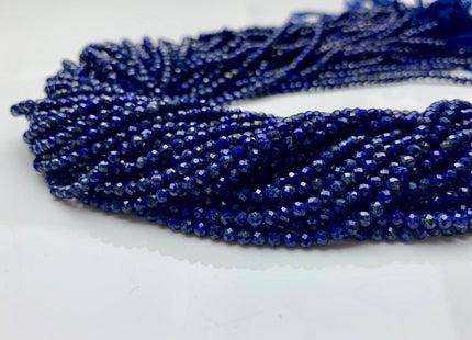 BEST DEAL 2 mm 3 mm AAA 100% Natural Faceted Round Tiny Lapis Gemstone Beads Genuine Natural Blue Lapis Loose Beads 13 Inches Strand #2495