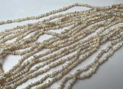 4-5 mm Very Rare Natural White Keshi Freshwater Pearl Beads Center Drilled Cornflakes Shape Keshi Chips Pearls Genuine Tiny Pearls #P2293
