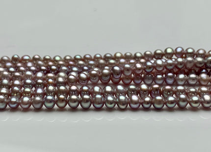 4 mm AAA Natural Pink OR Mauve Pink Potato Freshwater Pearl Beads Genuine Cultured Freshwater Pearl Beads Wedding / Bridal Pearls #1134