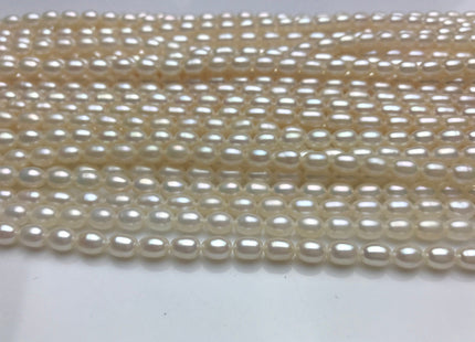 BEST SALE Limited Time Offer 4.5x6 mm Or 5x7 mm AAA Top Quality High Luster Natural White Rice/Oval Shape Freshwater Pearl Beads #868