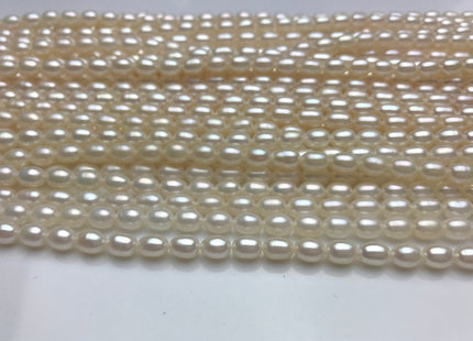 BEST SALE Limited Time Offer 4.5x6 mm Or 5x7 mm AAA Top Quality High Luster Natural White Rice/Oval Shape Freshwater Pearl Beads #868