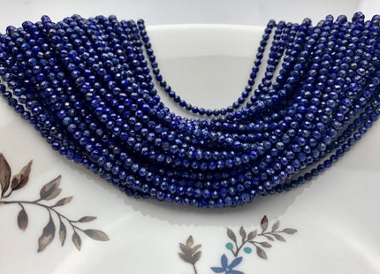BEST DEAL 2 mm 3 mm AAA 100% Natural Faceted Round Tiny Lapis Gemstone Beads Genuine Natural Blue Lapis Loose Beads 13 Inches Strand #2495