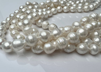 10-11x12-13 mm Natural White Rare Large Rice Freshwater Pearl Beads Genuine Natural White Freshwater Rice Pearls 30-33 Beads #P2256