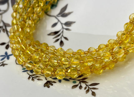 6 mm Faceted Star Cut Citrine Gemstone Beads Genuine Faceted Yellow Citrine Gemstone Loose Beads 15 Inches Strand 50 Beads #4192