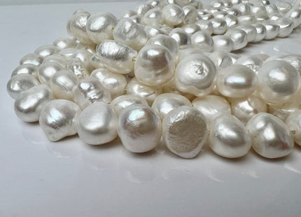 11.5-12 mm AAA Large Hole Natural White Freshwater Pearl Nugget Beads Hole Size 1.2 mm Genuine Natural Freshwater Large Hole Pearls #P2273