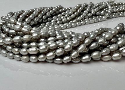 3.5-4x5-5.5 mm Gray Color Rice/Oval Freshwater Pearls Genuine Freshwater Tiny Seed Pearl Beads #P2274