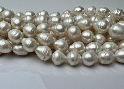 10-11x12-13 mm Natural White Rare Large Rice Freshwater Pearl Beads Genuine Natural White Freshwater Rice Pearls 30-33 Beads #P2256