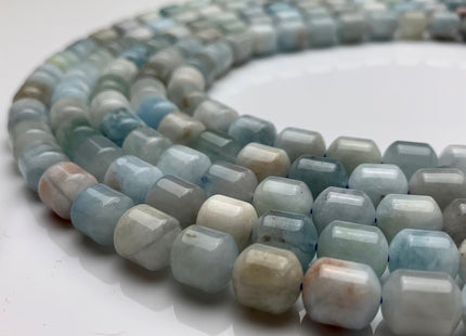 8x10 mm Natural Color Aquamarine Cylindrical Shape Natural Aquamarine Gemstone Limited Edition #2236