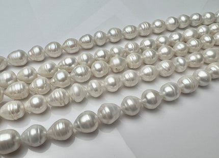 10-11x12-13 mm Natural White Rare Large Rice Freshwater Pearl Beads Genuine Natural White Freshwater Rice Pearls 30-33 Beads #P2256