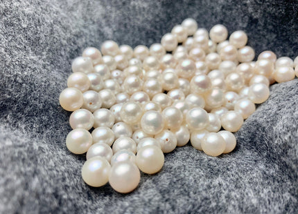 ONE Piece AAAA 8-8.5mm OR 8.5-9mm Top Quality High Luster Round Half Drilled Freshwater Pearl Genuine Natural White Freshwater Pearls #1645