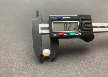 ONE Piece AAAA 8-8.5mm OR 8.5-9mm Top Quality High Luster Round Half Drilled Freshwater Pearl Genuine Natural White Freshwater Pearls #1645