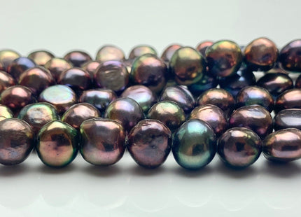 6-7 mm OR 9-10 mm AAA Potato Nugget Freshwater Pearl Beads Wild Purplish Peacock Color Genuine Freshwater Pearl Limited Edition Color #1067