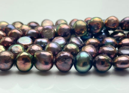 6-7 mm OR 9-10 mm AAA Potato Nugget Freshwater Pearl Beads Wild Purplish Peacock Color Genuine Freshwater Pearl Limited Edition Color #1067