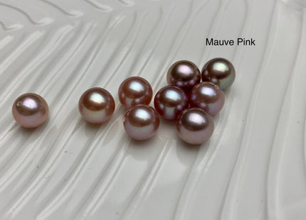 ONE Piece AAAA 8 mm Top Quality High Luster Perfect Round Half Drilled Freshwater Pearl Genuine Natural Mauve Pink Freshwater Pearls #1798